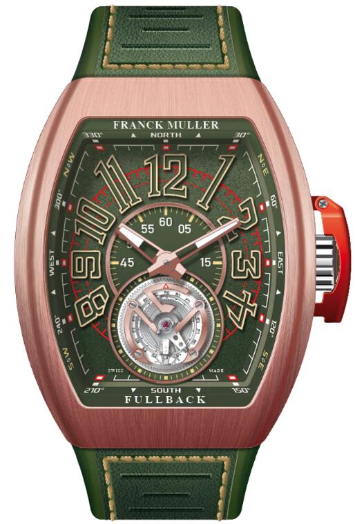 Review Franck Muller Vanguard Fullback Tourbillon Replica Watch V 45 T DT LCK (VE) (BR) (5N) (VE. VE SB) - Click Image to Close